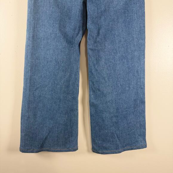 Paige Anessa Jeans Rock Show Distressed Cropped Medium Wash Blue Mid Rise Sz 24 - Picture 9 of 12